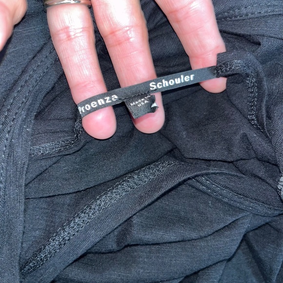 PROENZA SCHOULER 100% COTTON BLACK BACK BOW TIE TOP SHIRT M - Picture 3 of 3